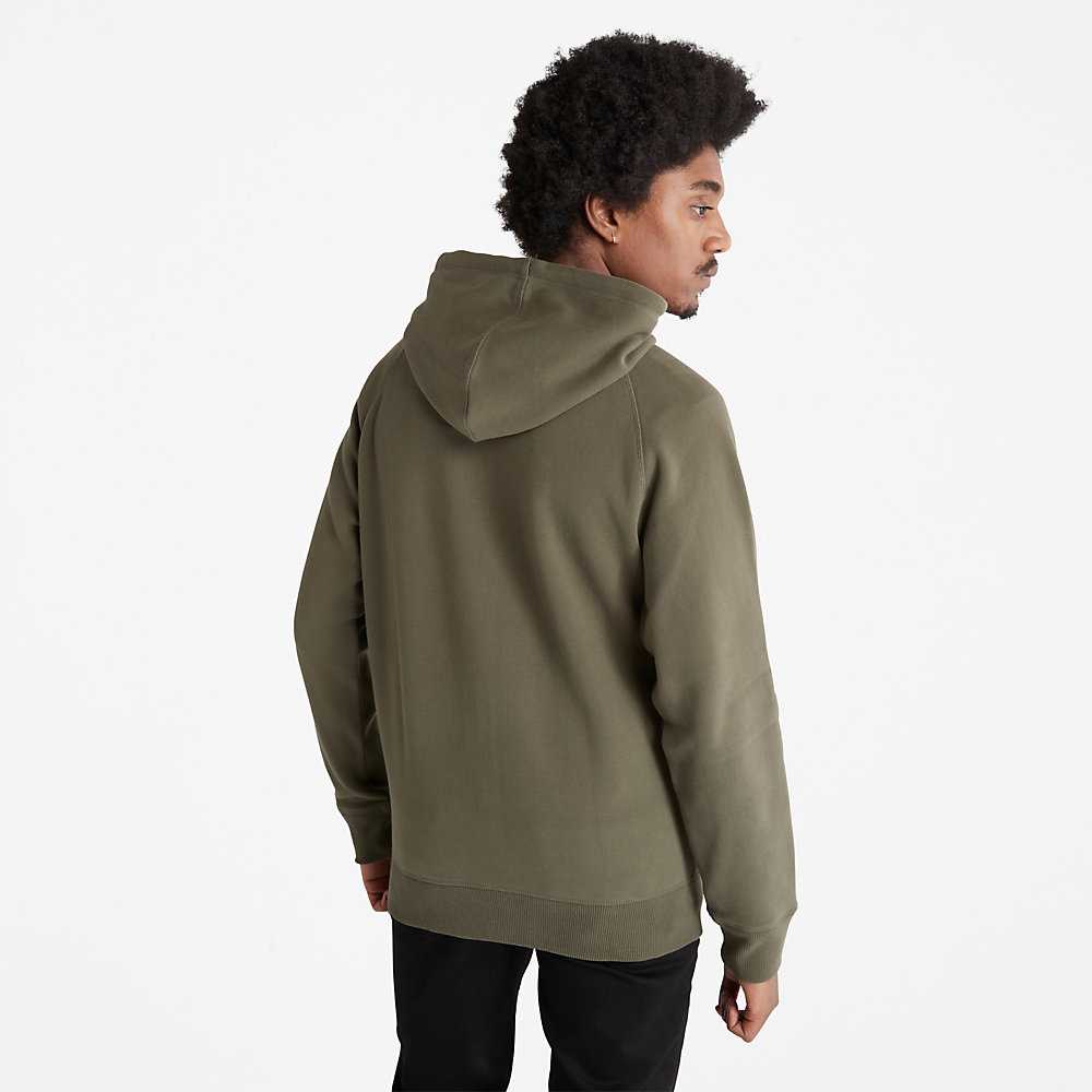 Men's Timberland Exeter River Hoodie Green | UAE-6835940