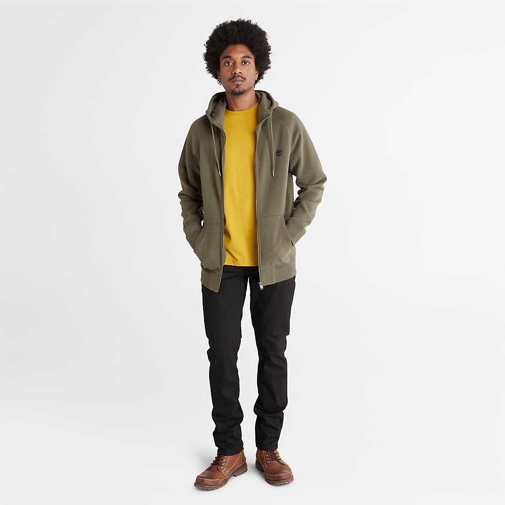 Men's Timberland Exeter River Hoodie Green | UAE-6835940