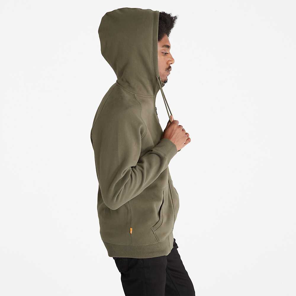 Men's Timberland Exeter River Hoodie Green | UAE-6835940