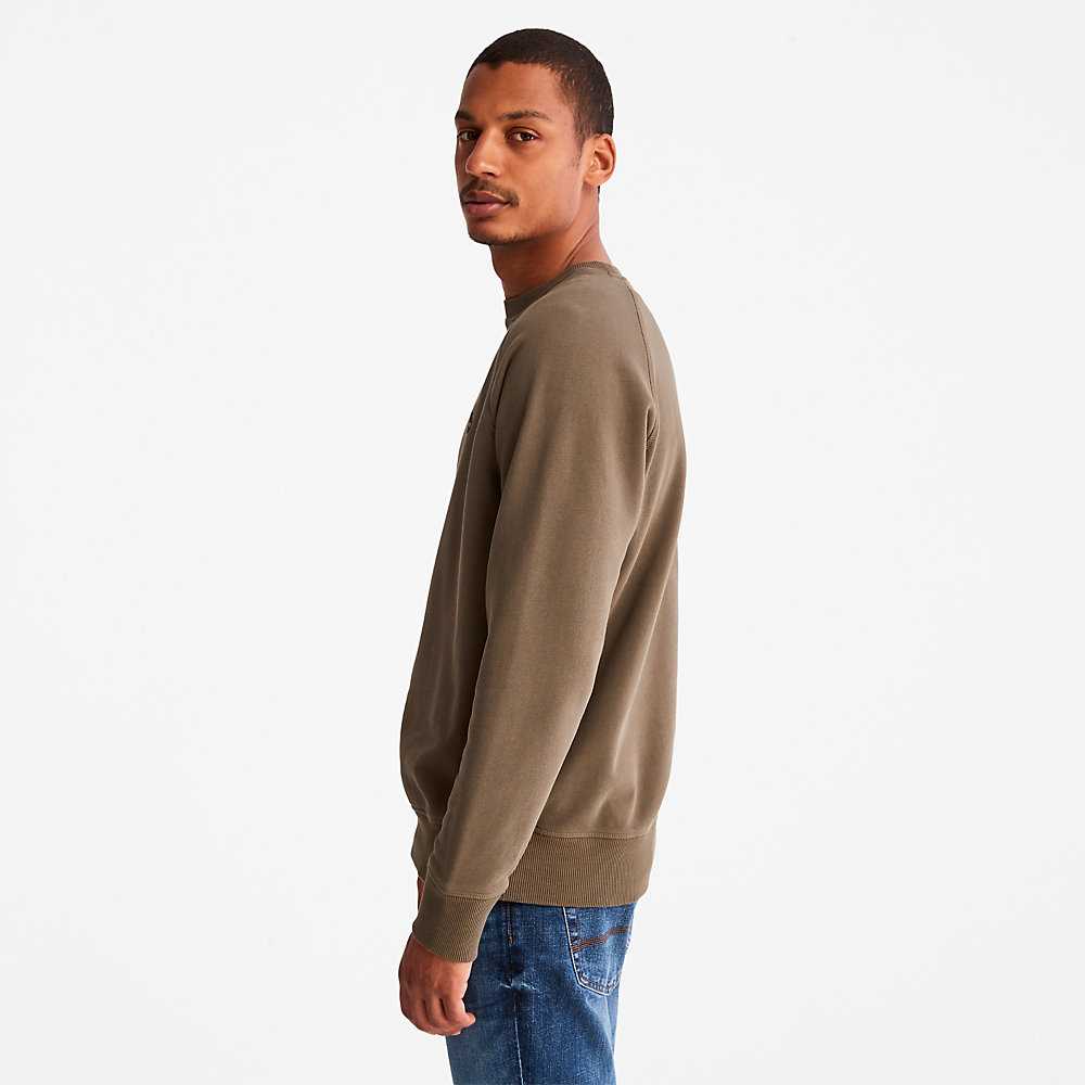 Men's Timberland Exeter River Sweatshirt Dark Green | UAE-0659743