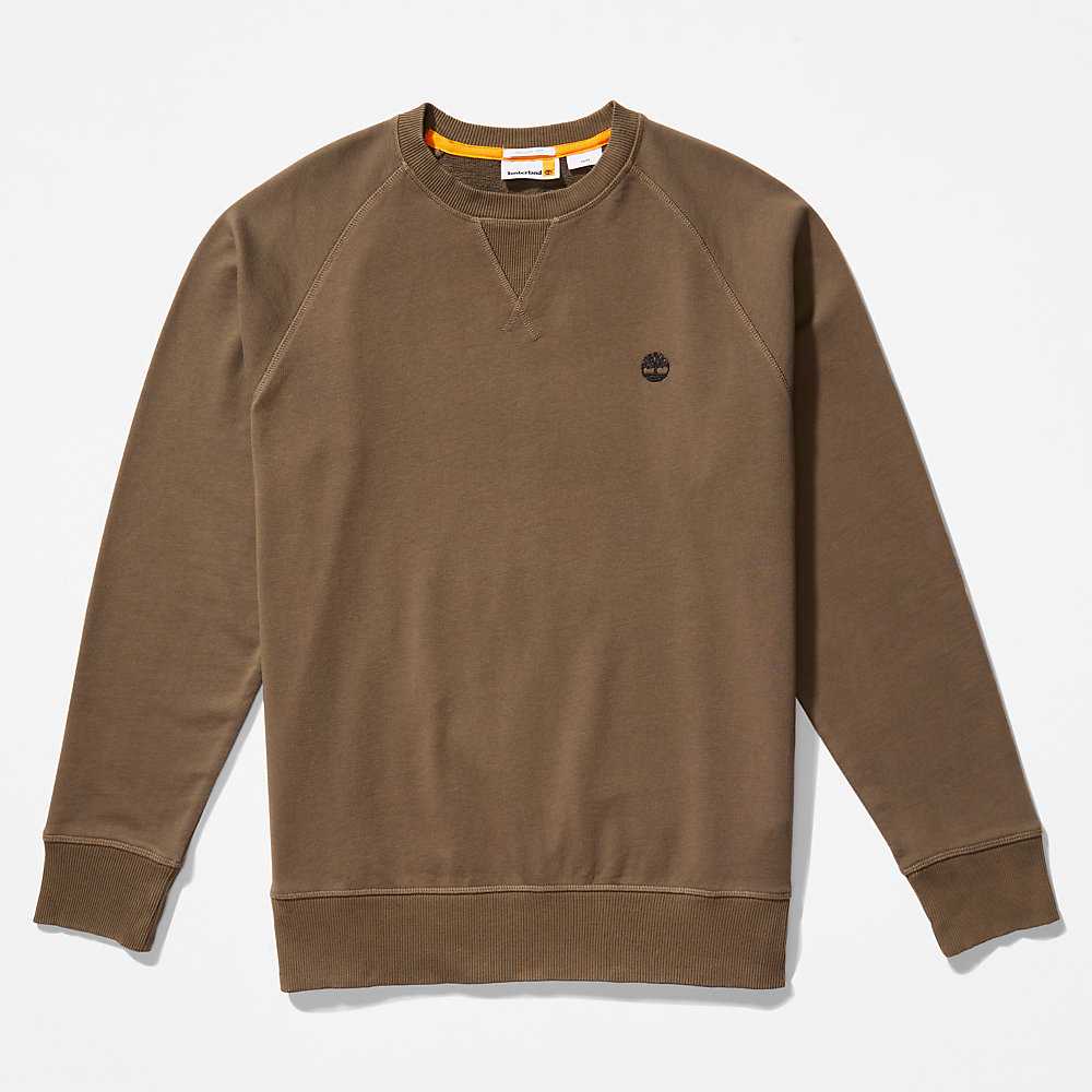 Men's Timberland Exeter River Sweatshirt Dark Green | UAE-0659743