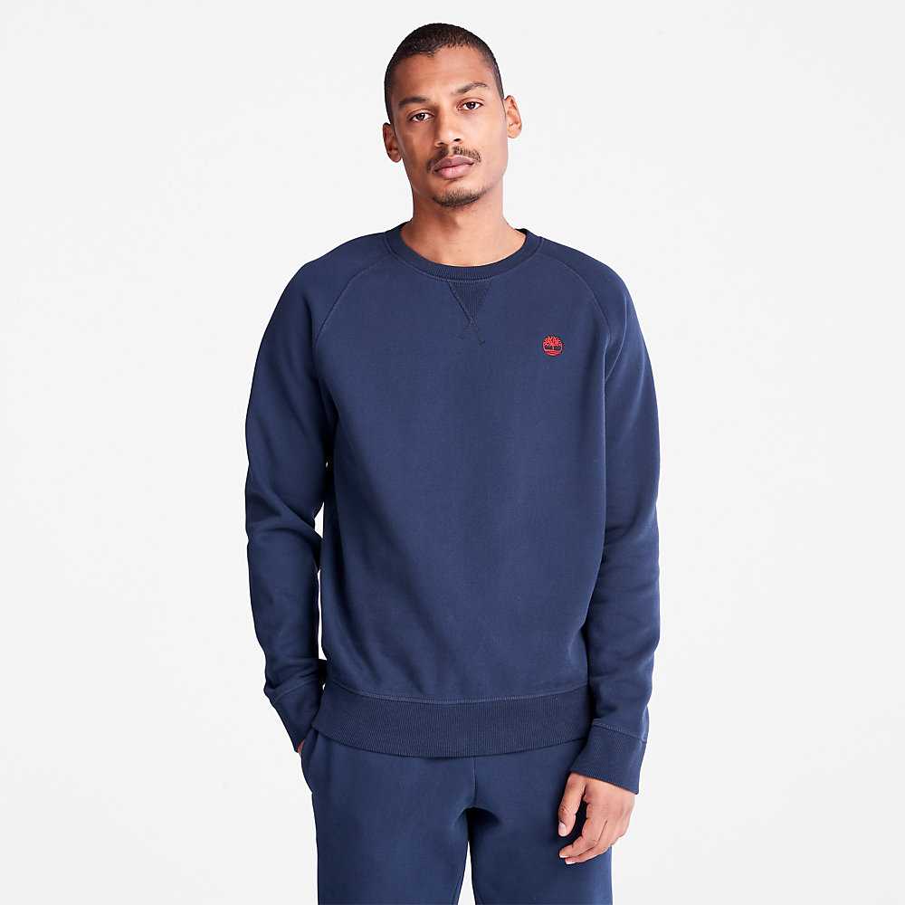 Men\'s Timberland Exeter River Sweatshirt Navy | UAE-1527489