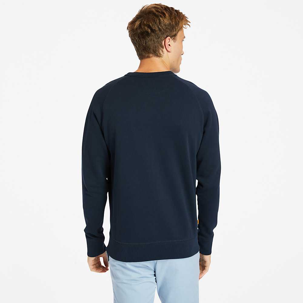 Men's Timberland Exeter River Sweatshirt Navy | UAE-5764318