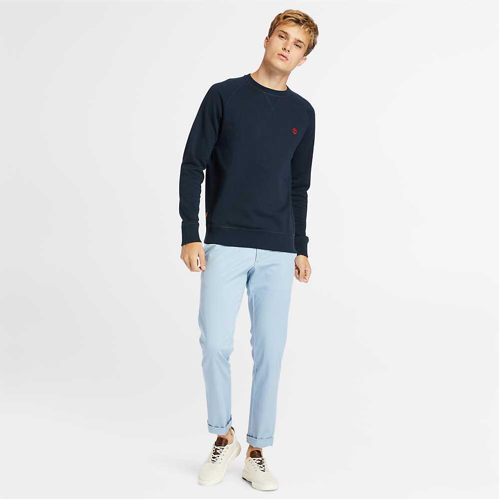 Men's Timberland Exeter River Sweatshirt Navy | UAE-5764318