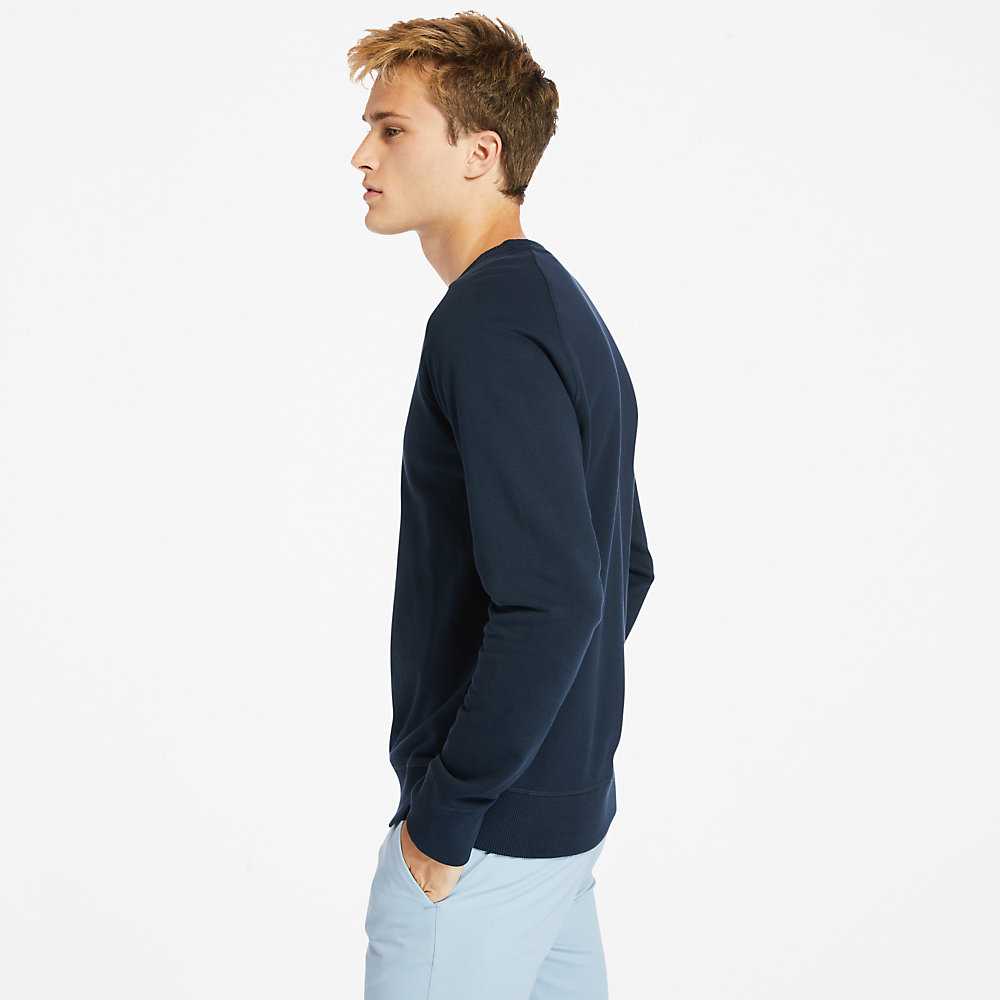 Men's Timberland Exeter River Sweatshirt Navy | UAE-5764318