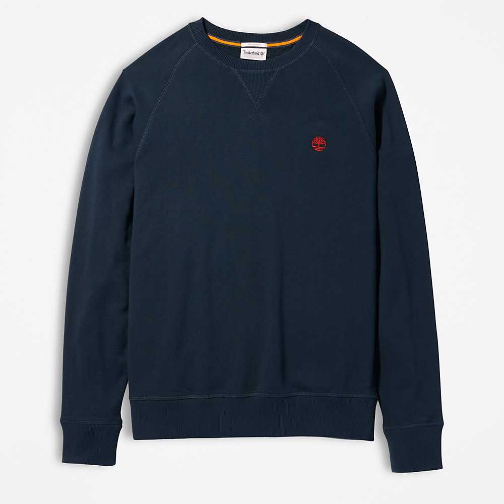 Men's Timberland Exeter River Sweatshirt Navy | UAE-5764318