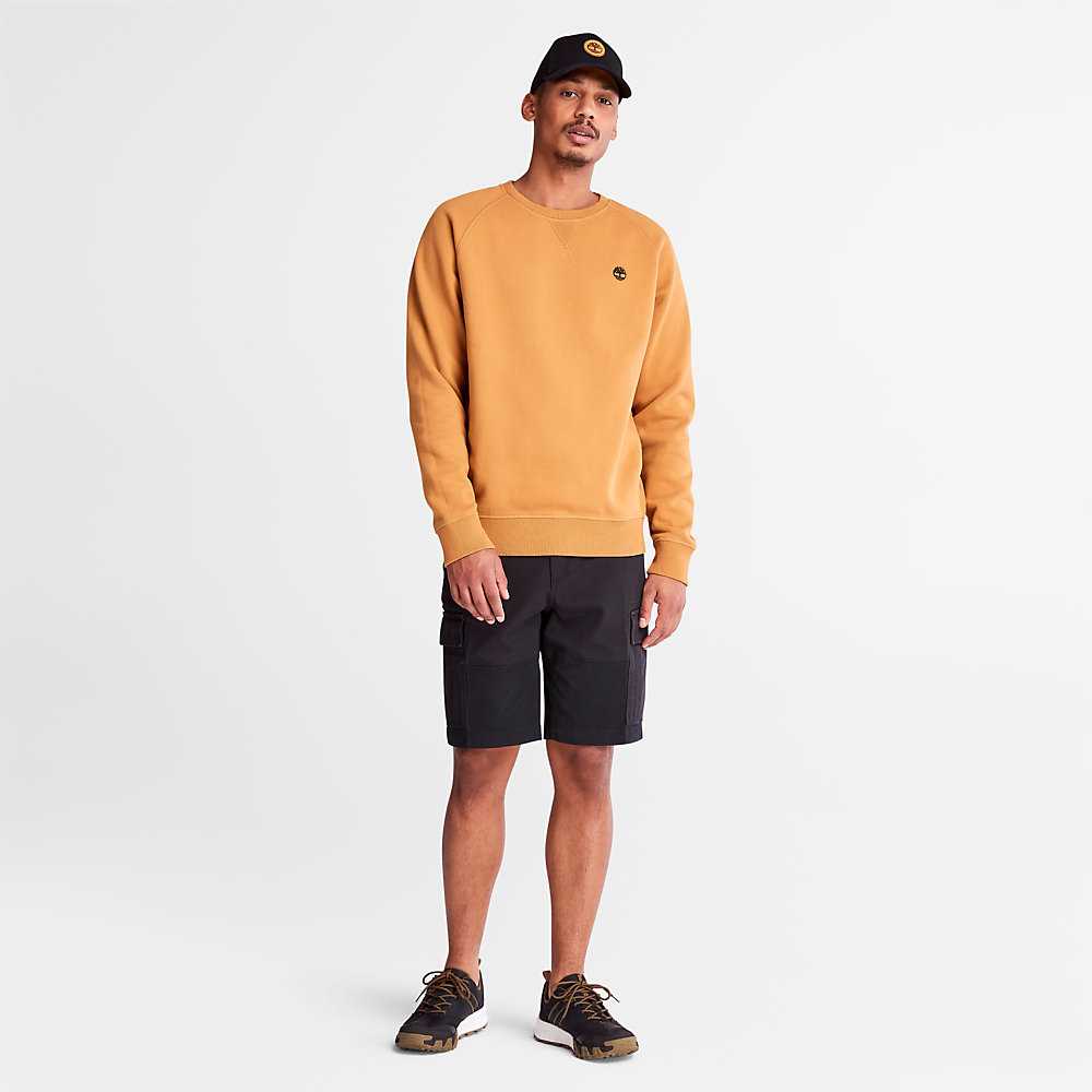 Men's Timberland Exeter River Sweatshirt Yellow | UAE-6705149