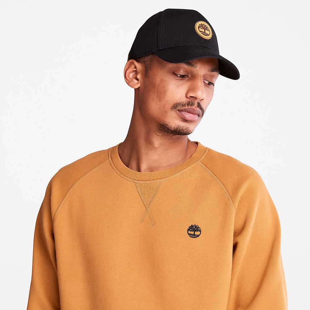 Men's Timberland Exeter River Sweatshirt Yellow | UAE-6705149