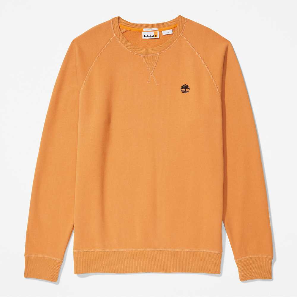 Men's Timberland Exeter River Sweatshirt Yellow | UAE-6705149