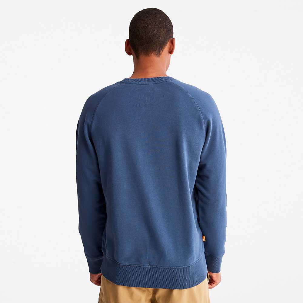 Men's Timberland Exeter River Sweatshirt Blue | UAE-8625497