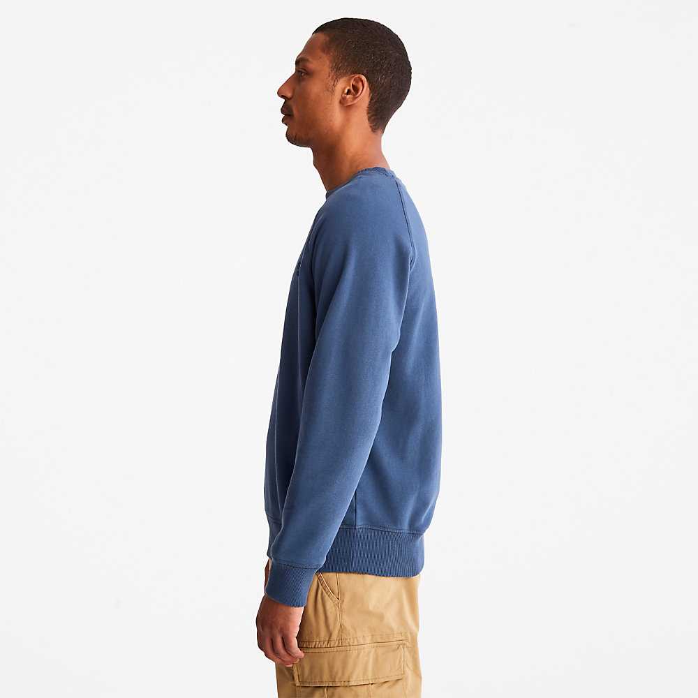 Men's Timberland Exeter River Sweatshirt Blue | UAE-8625497