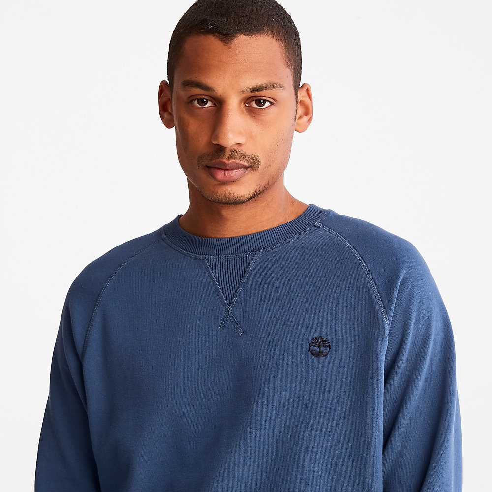 Men's Timberland Exeter River Sweatshirt Blue | UAE-8625497