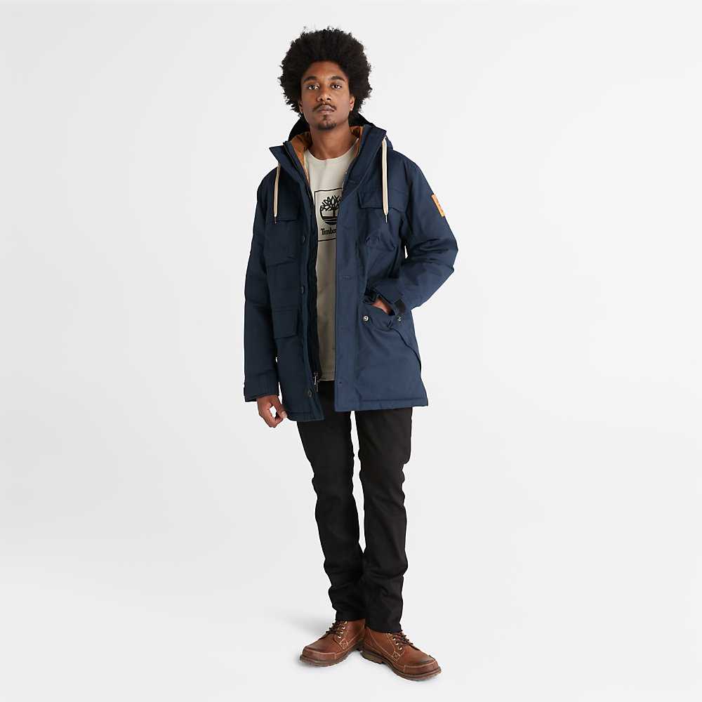 Men's Timberland Expedition Parka Jackets Dark Blue | UAE-5736021