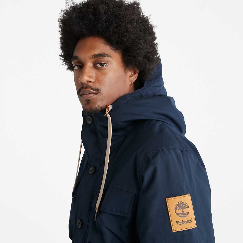 Men's Timberland Expedition Parka Jackets Dark Blue | UAE-5736021