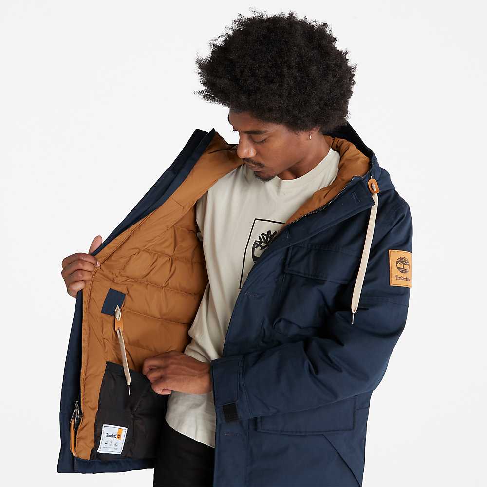 Men's Timberland Expedition Parka Jackets Dark Blue | UAE-5736021