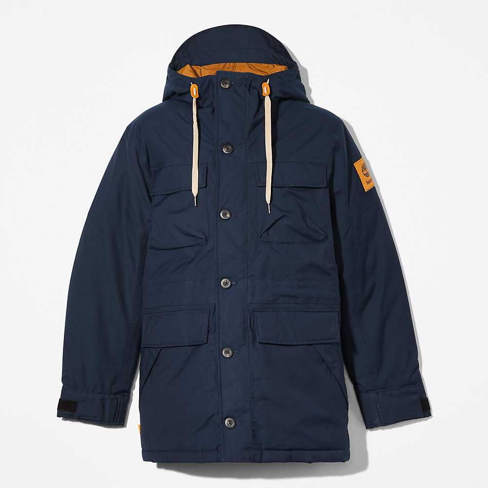 Men's Timberland Expedition Parka Jackets Dark Blue | UAE-5736021