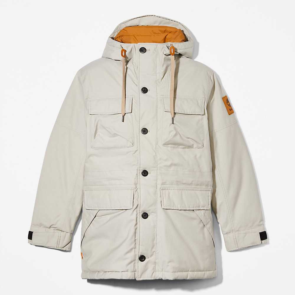 Men's Timberland Expedition Parka Jackets Light Grey | UAE-8920675