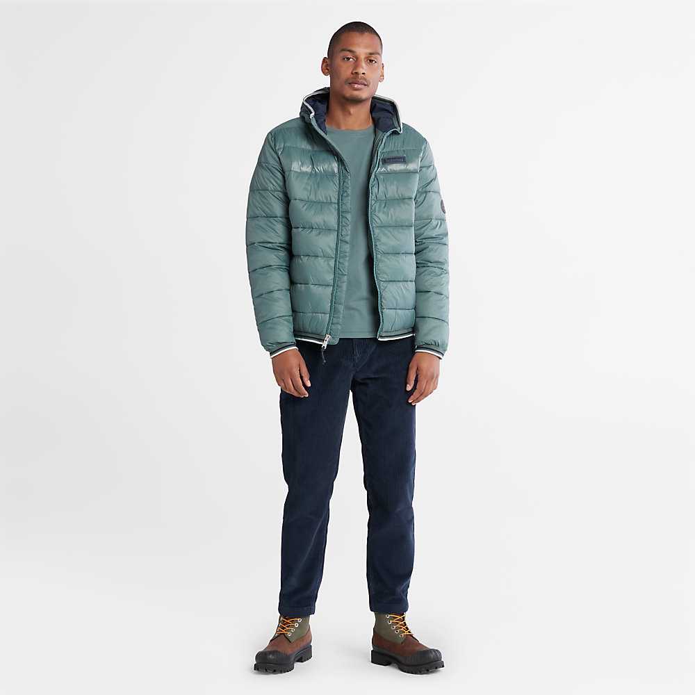 Men's Timberland Garfield Down Jackets Green | UAE-9436870