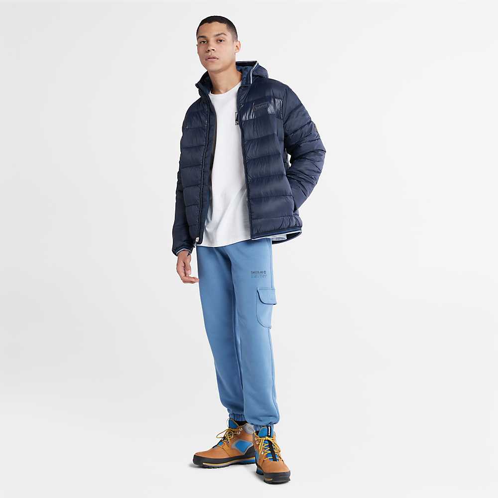 Men's Timberland Garfield Down Jackets Navy | UAE-4125986