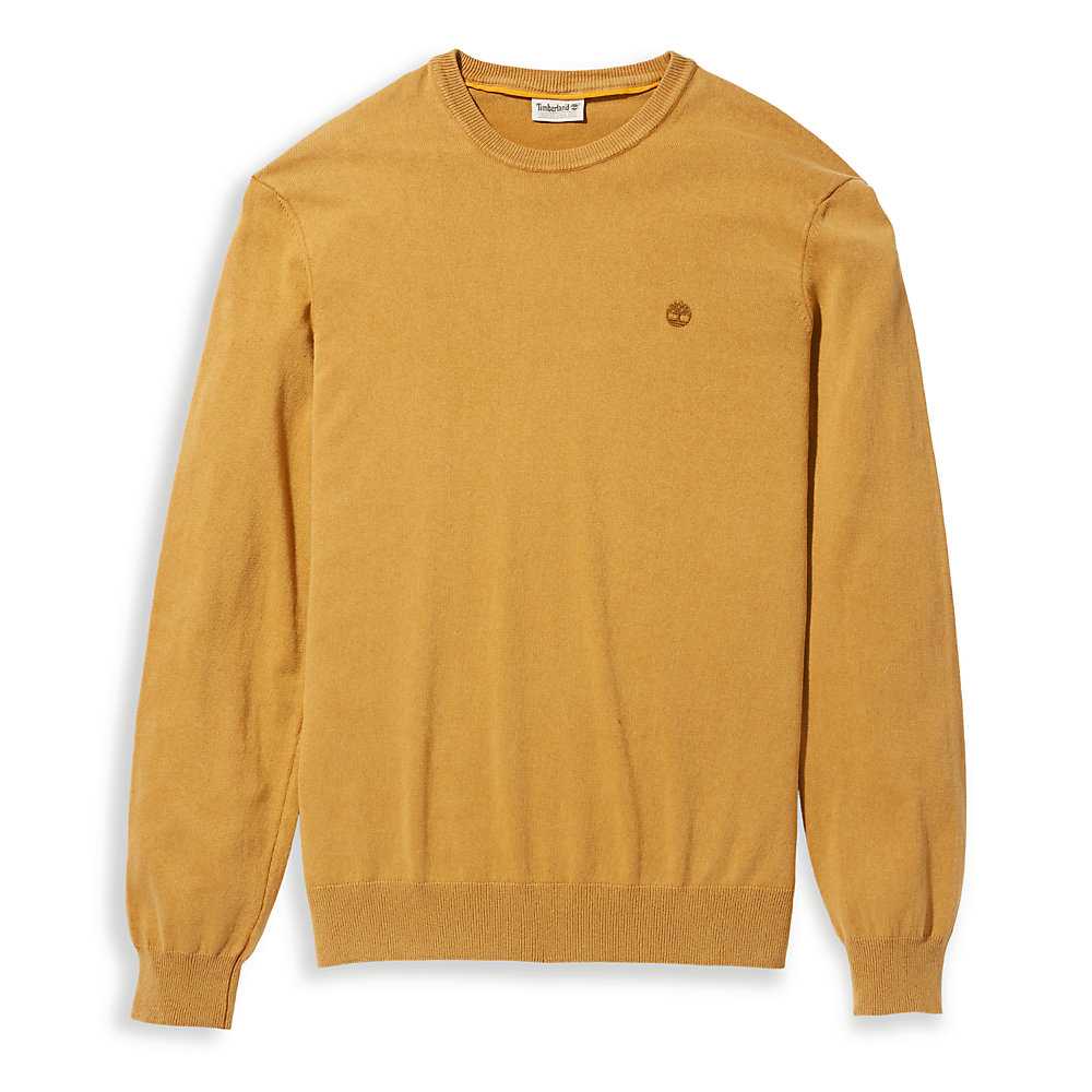 Men's Timberland Garment-Dyed Sweatshirt Yellow | UAE-6924537