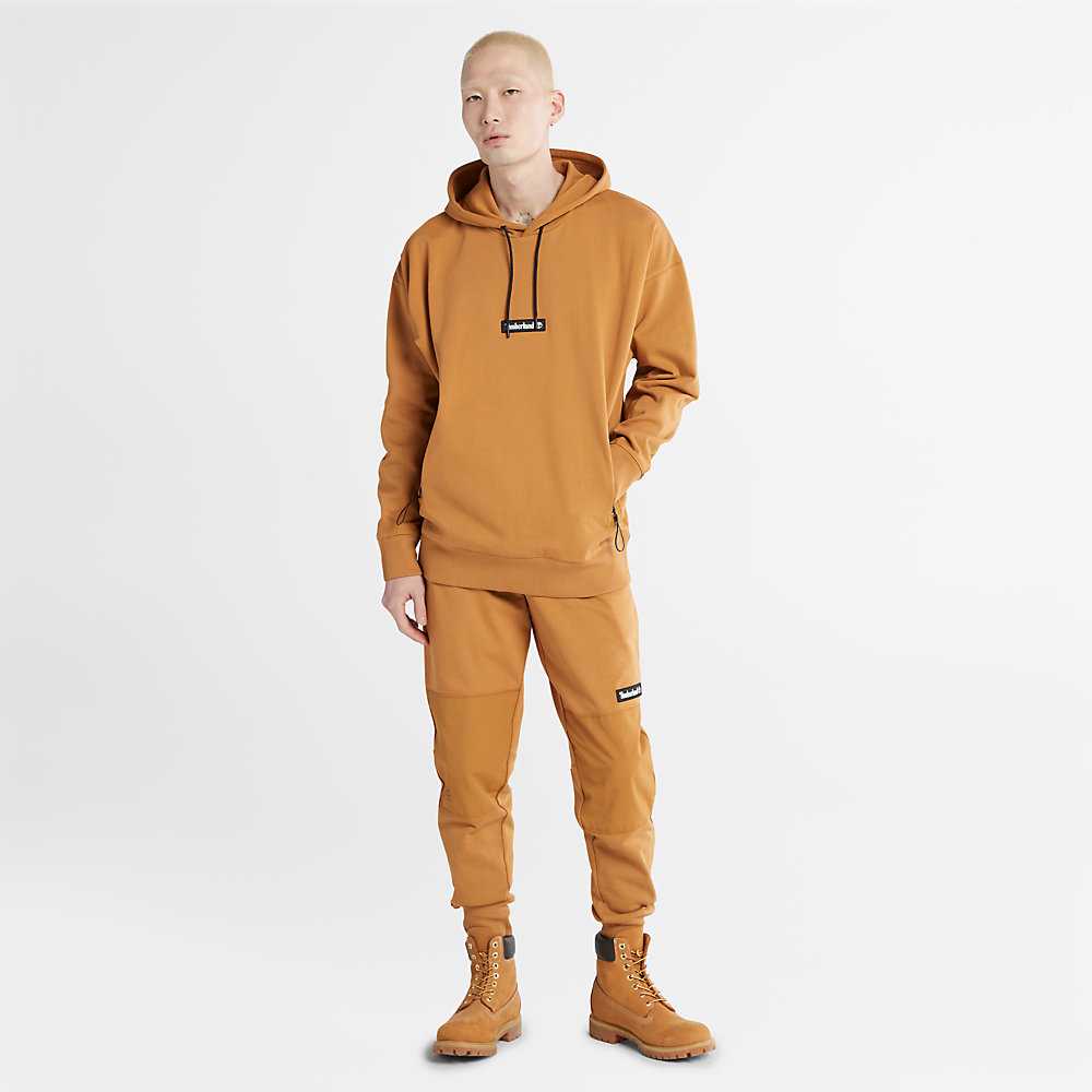 Men's Timberland Heavyweight Hoodie Light Brown | UAE-1830257