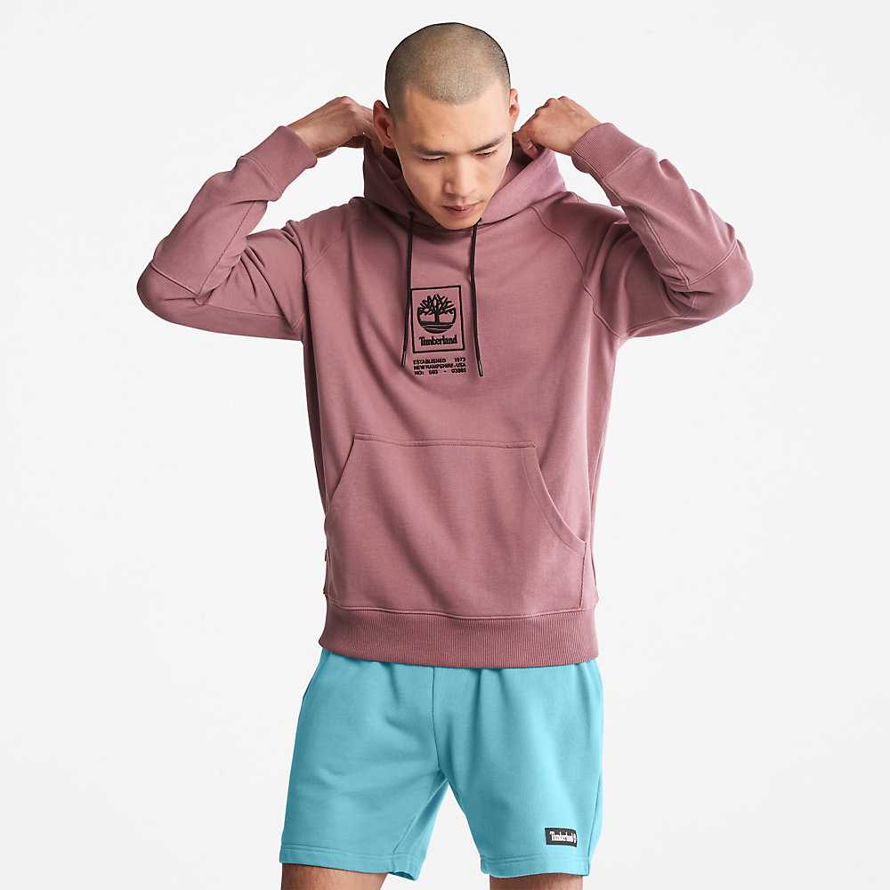 Men's Timberland Heavyweight Hoodie Pink | UAE-9704682