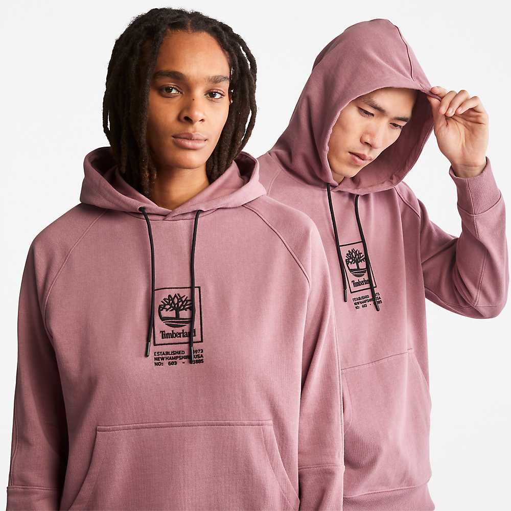 Men's Timberland Heavyweight Hoodie Pink | UAE-9704682