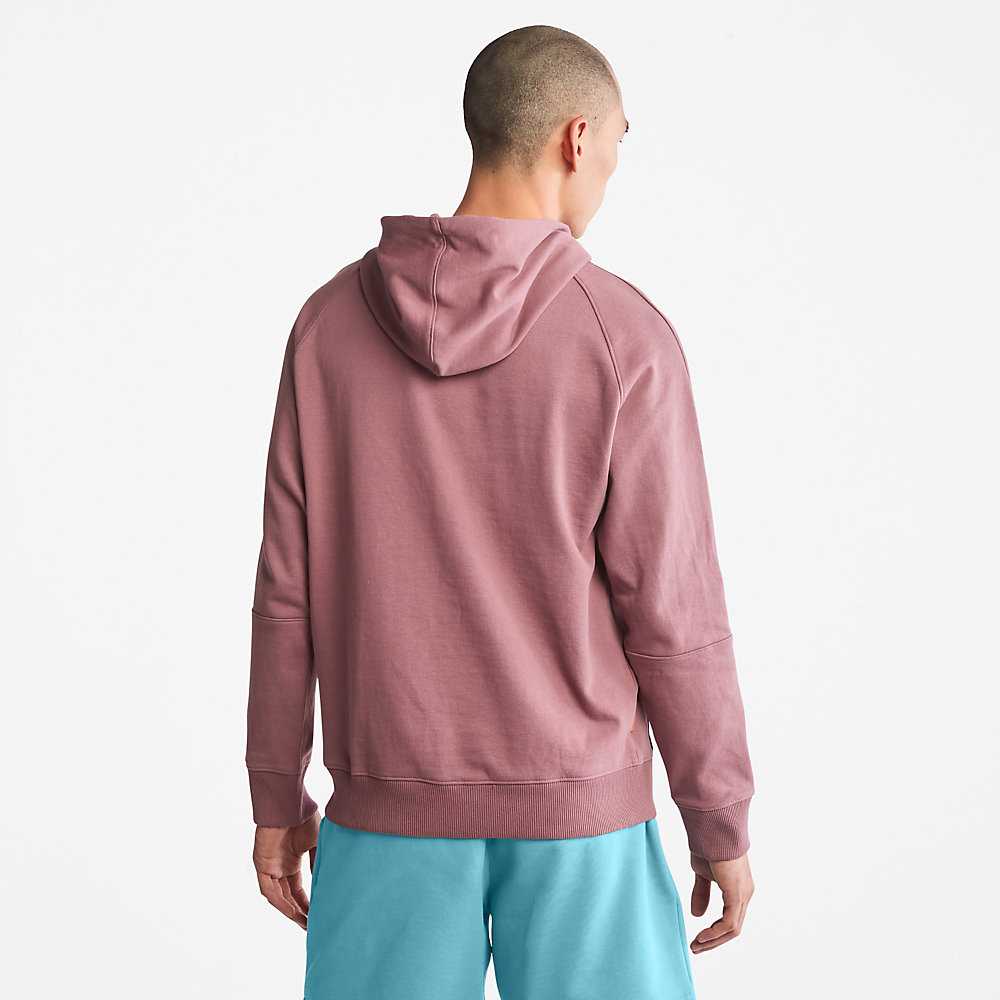 Men's Timberland Heavyweight Hoodie Pink | UAE-9704682