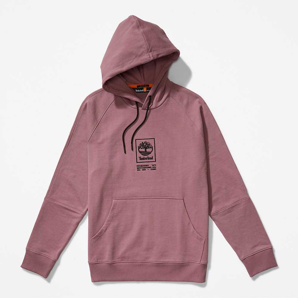 Men's Timberland Heavyweight Hoodie Pink | UAE-9704682