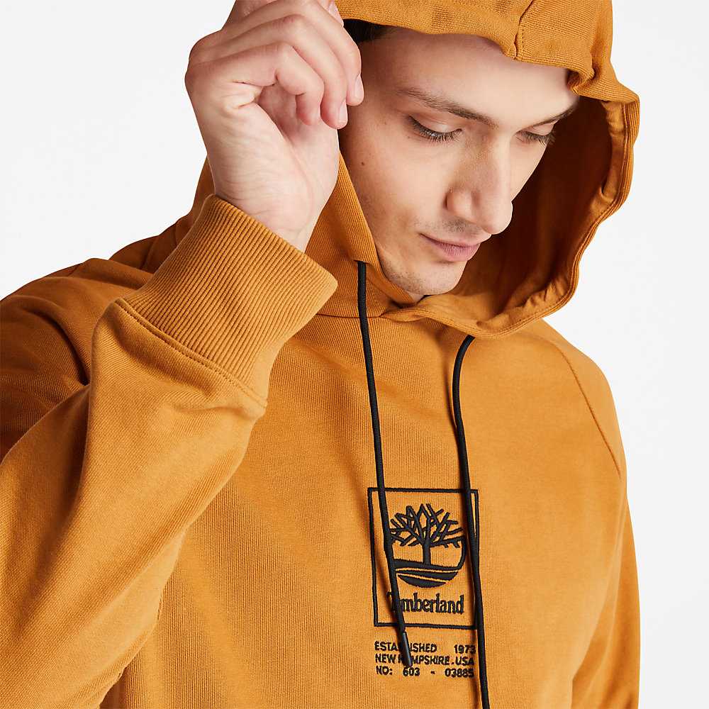 Men's Timberland Heavyweight Hoodie Yellow | UAE-9750268