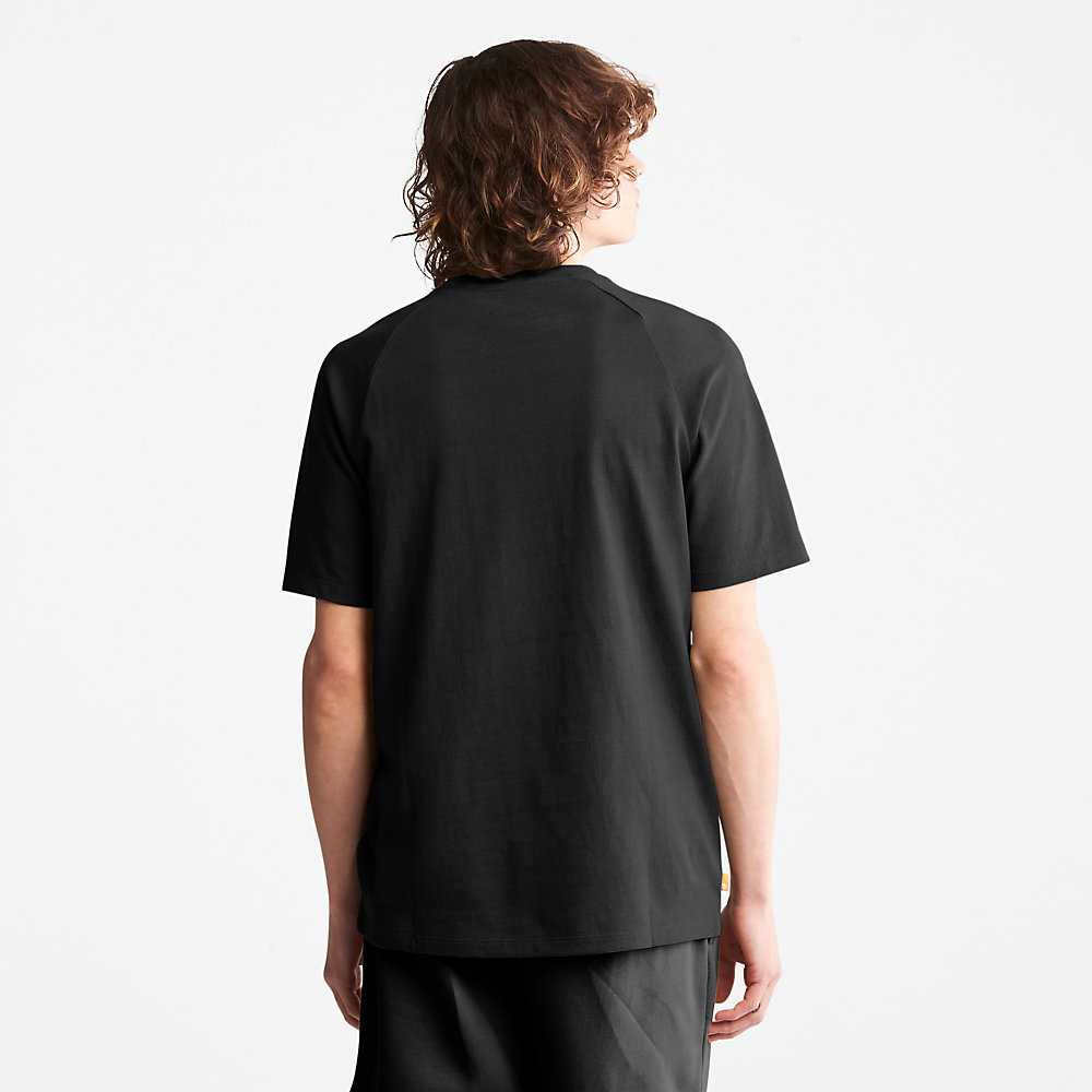 Men's Timberland Heavyweight T Shirts Black | UAE-3529608