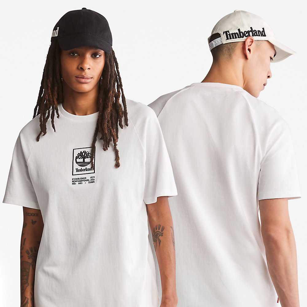 Men's Timberland Heavyweight T Shirts White | UAE-6213795