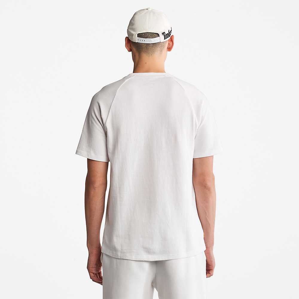 Men's Timberland Heavyweight T Shirts White | UAE-6213795