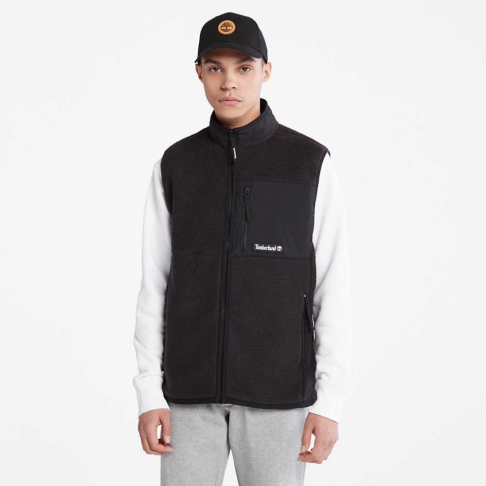 Men\'s Timberland High-pile Vest Black | UAE-4852936