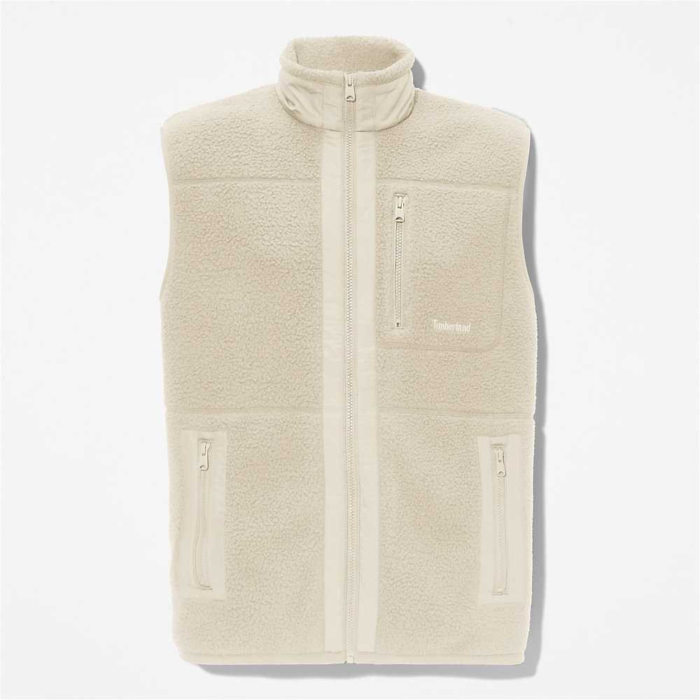 Men's Timberland High-pile Vest Light Grey | UAE-4708139