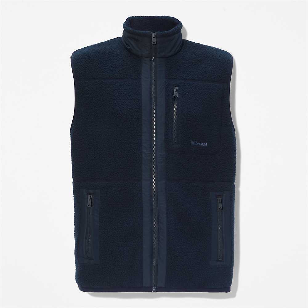 Men's Timberland High-pile Vest Navy | UAE-2470983