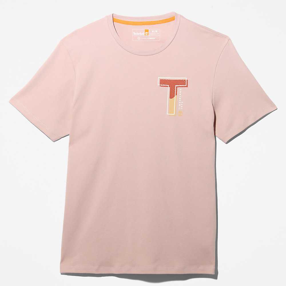 Men\'s Timberland Interlock TimberFresh™ T Shirts Pink | UAE-6547108