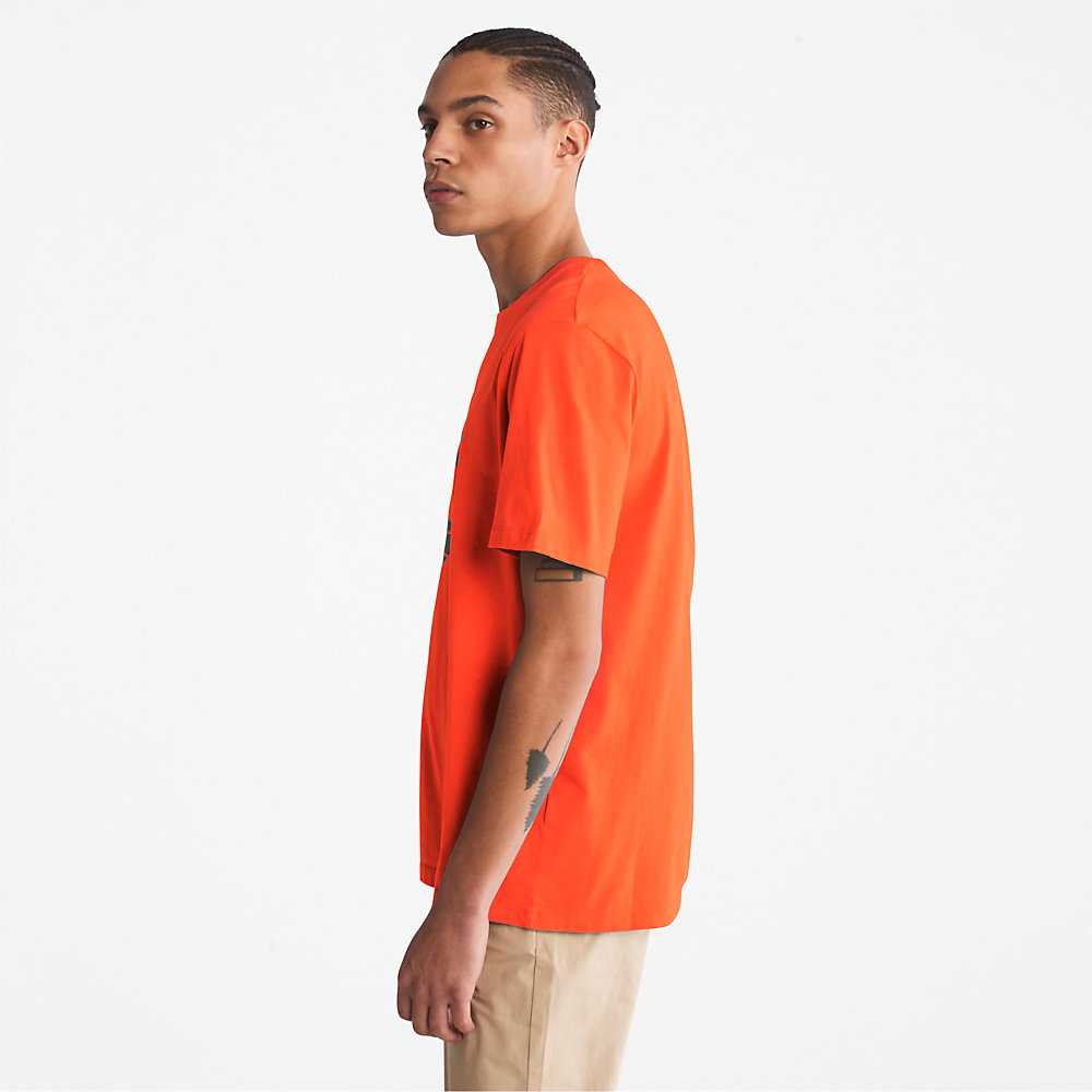 Men's Timberland Kennebec River T Shirts Orange | UAE-0123479