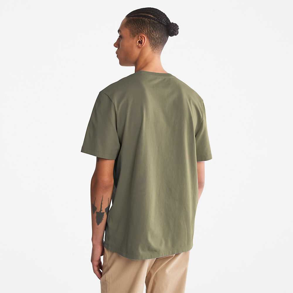 Men's Timberland Kennebec River T Shirts Dark Green | UAE-0394725