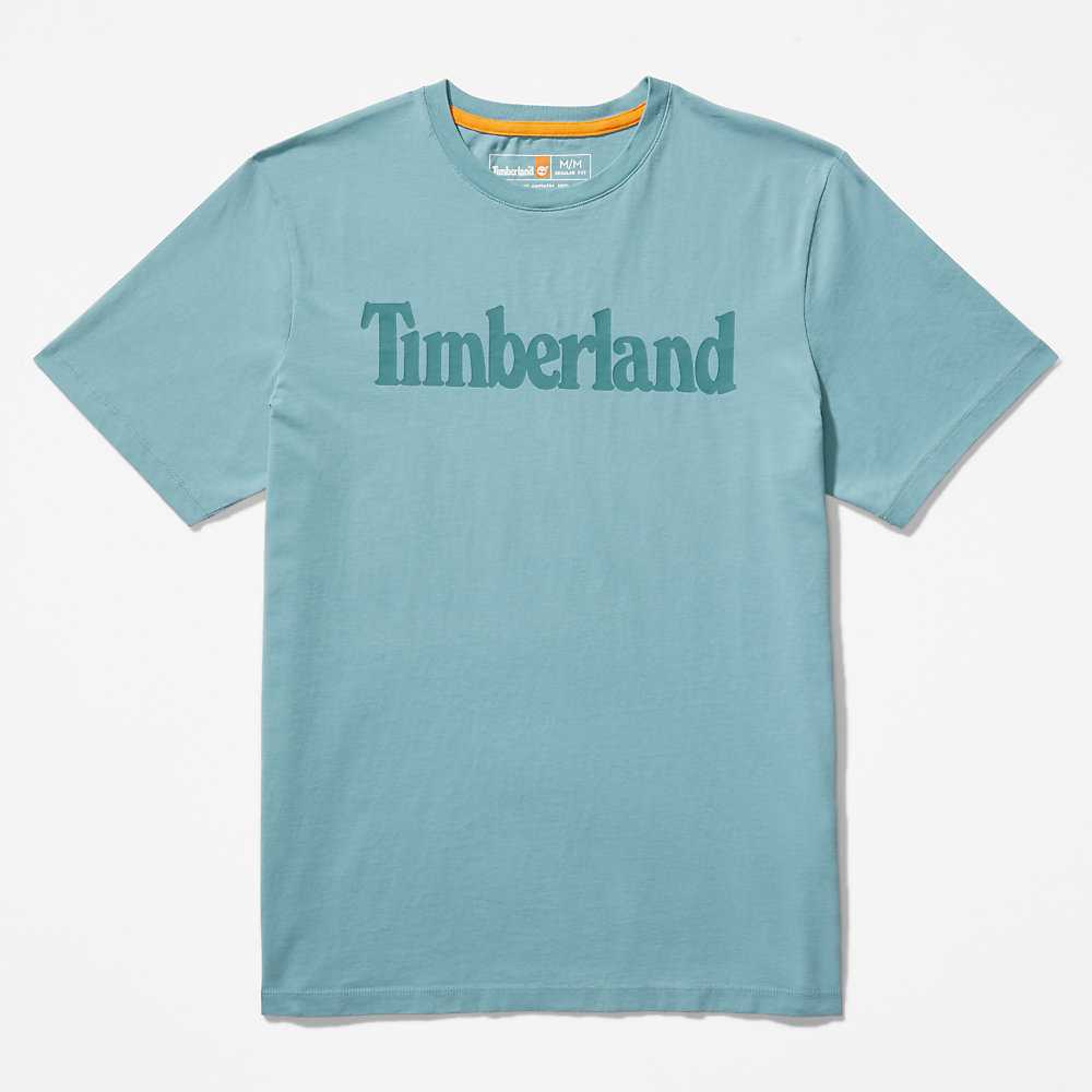 Men's Timberland Kennebec River T Shirts Turquoise | UAE-0965348