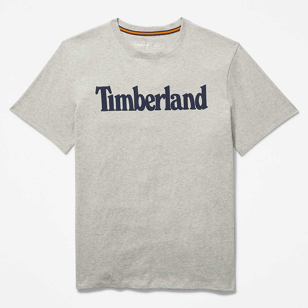 Men's Timberland Kennebec River T Shirts Grey | UAE-1942703