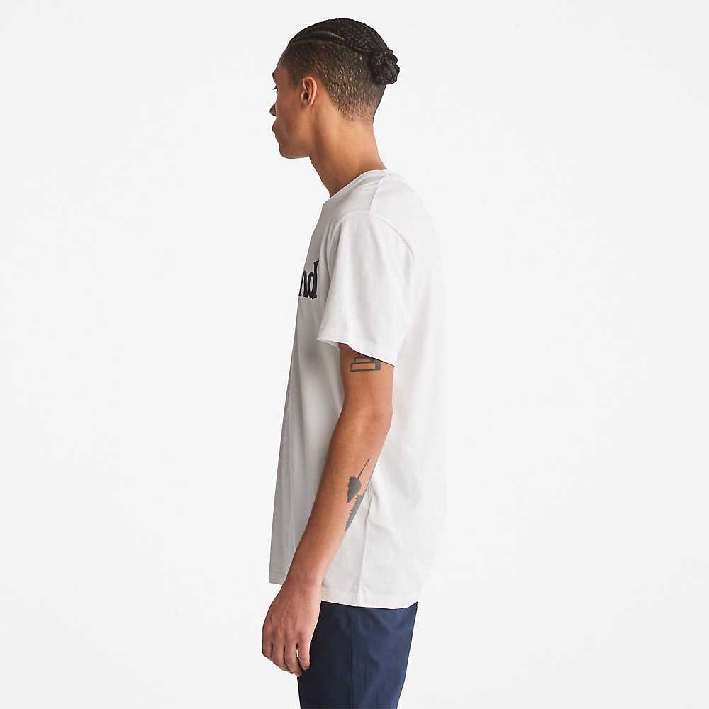 Men's Timberland Kennebec River T Shirts White | UAE-5086192