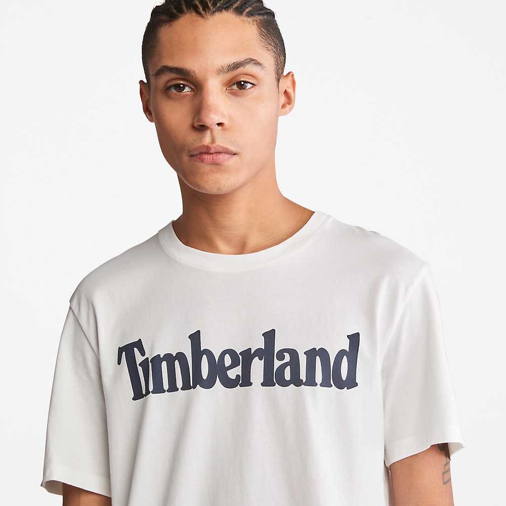 Men's Timberland Kennebec River T Shirts White | UAE-5086192