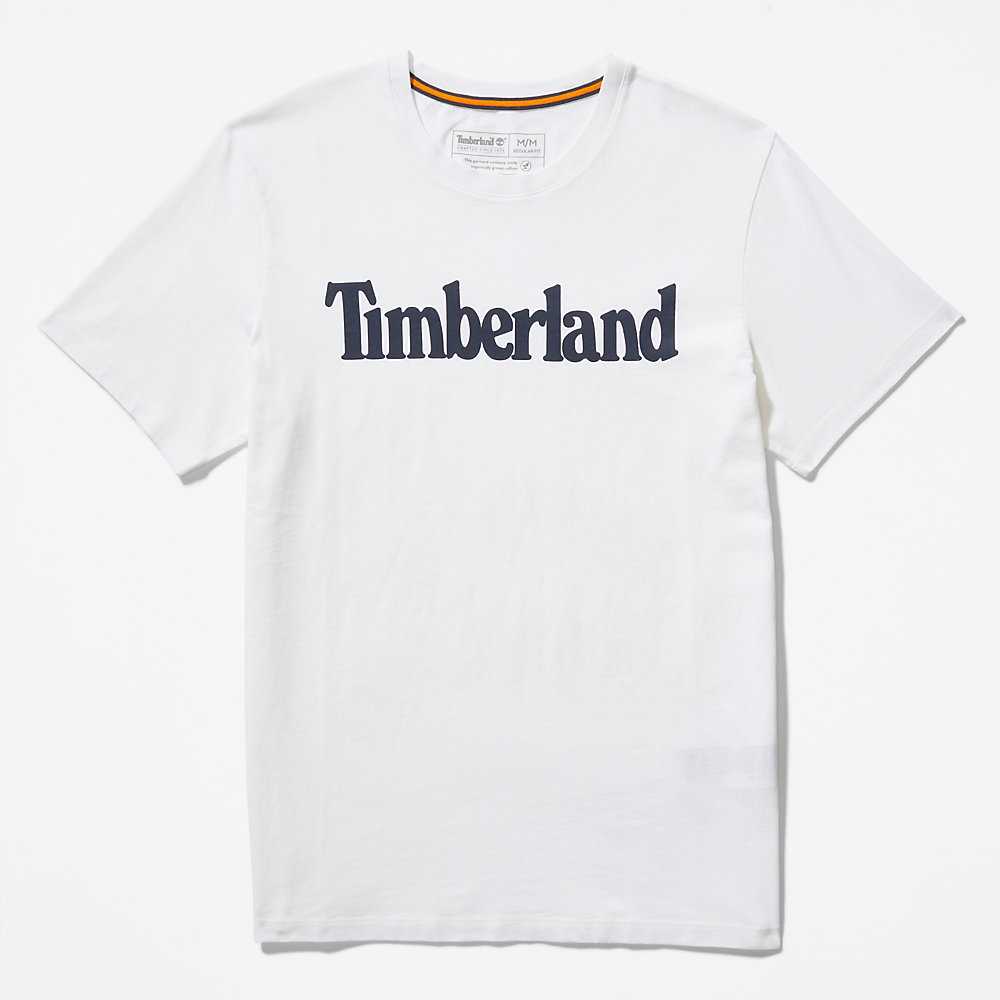 Men's Timberland Kennebec River T Shirts White | UAE-5086192