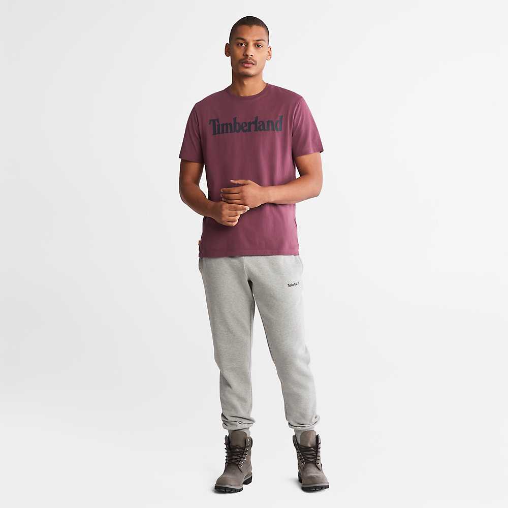 Men's Timberland Kennebec River T Shirts Purple | UAE-5498360