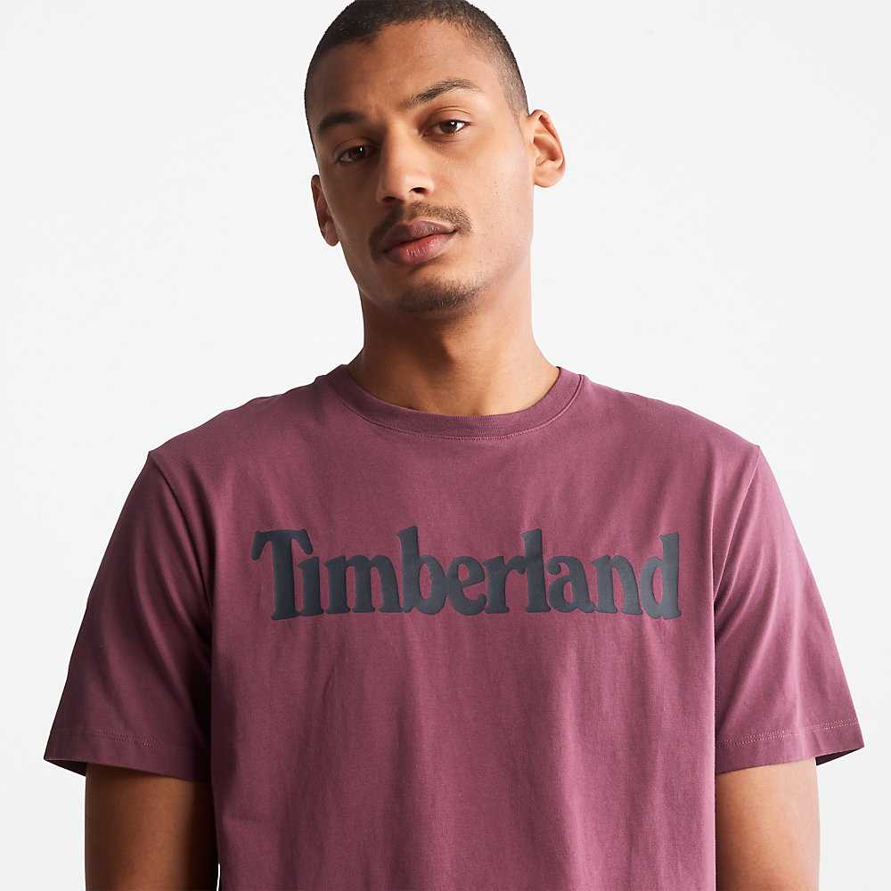 Men's Timberland Kennebec River T Shirts Purple | UAE-5498360