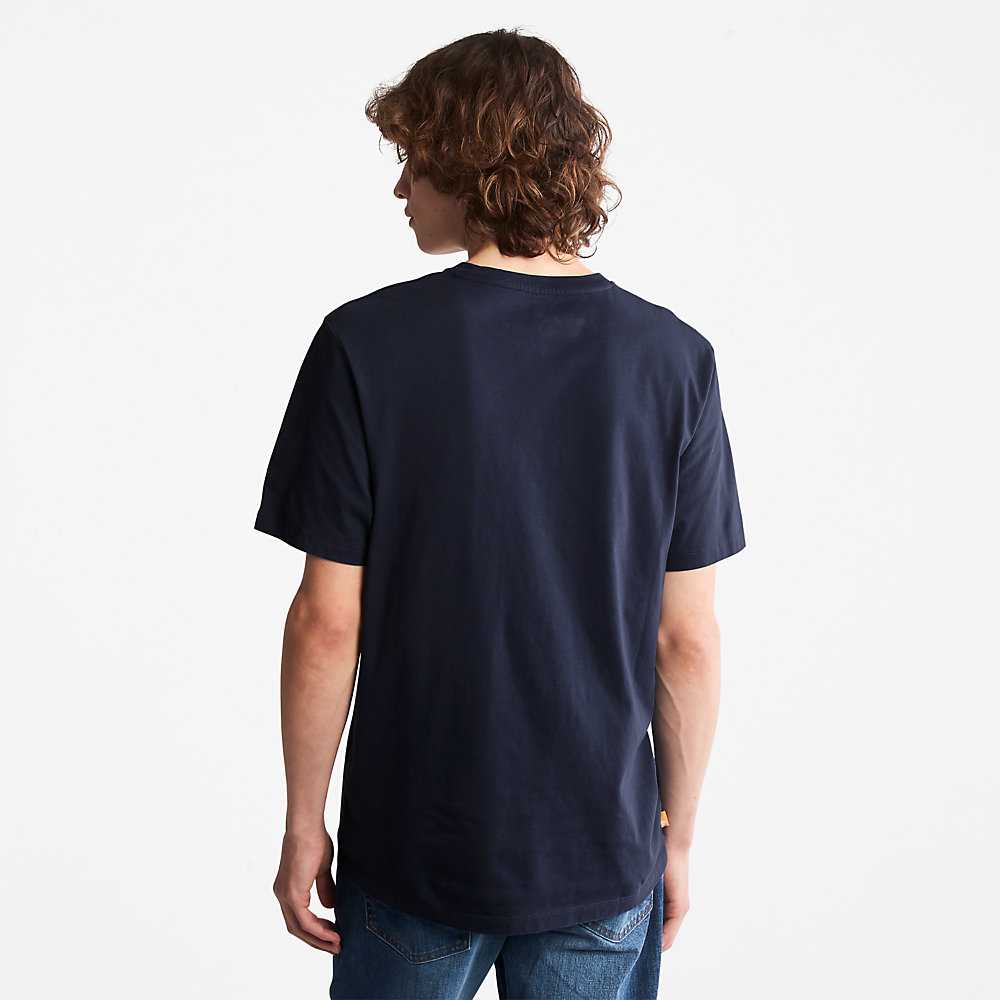 Men's Timberland Kennebec River T Shirts Navy | UAE-6210534