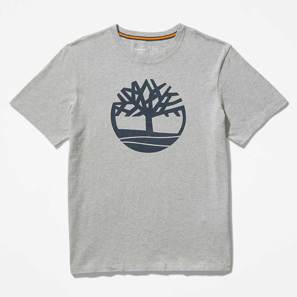 Men's Timberland Kennebec River T Shirts Grey | UAE-8015237