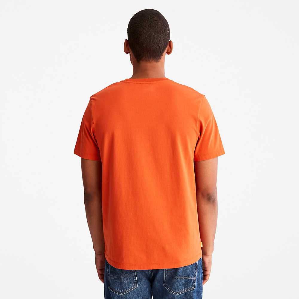 Men's Timberland Kennebec River T Shirts Orange | UAE-9015247