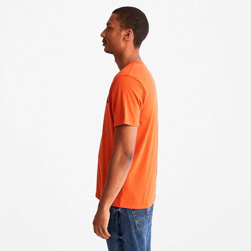 Men's Timberland Kennebec River T Shirts Orange | UAE-9015247